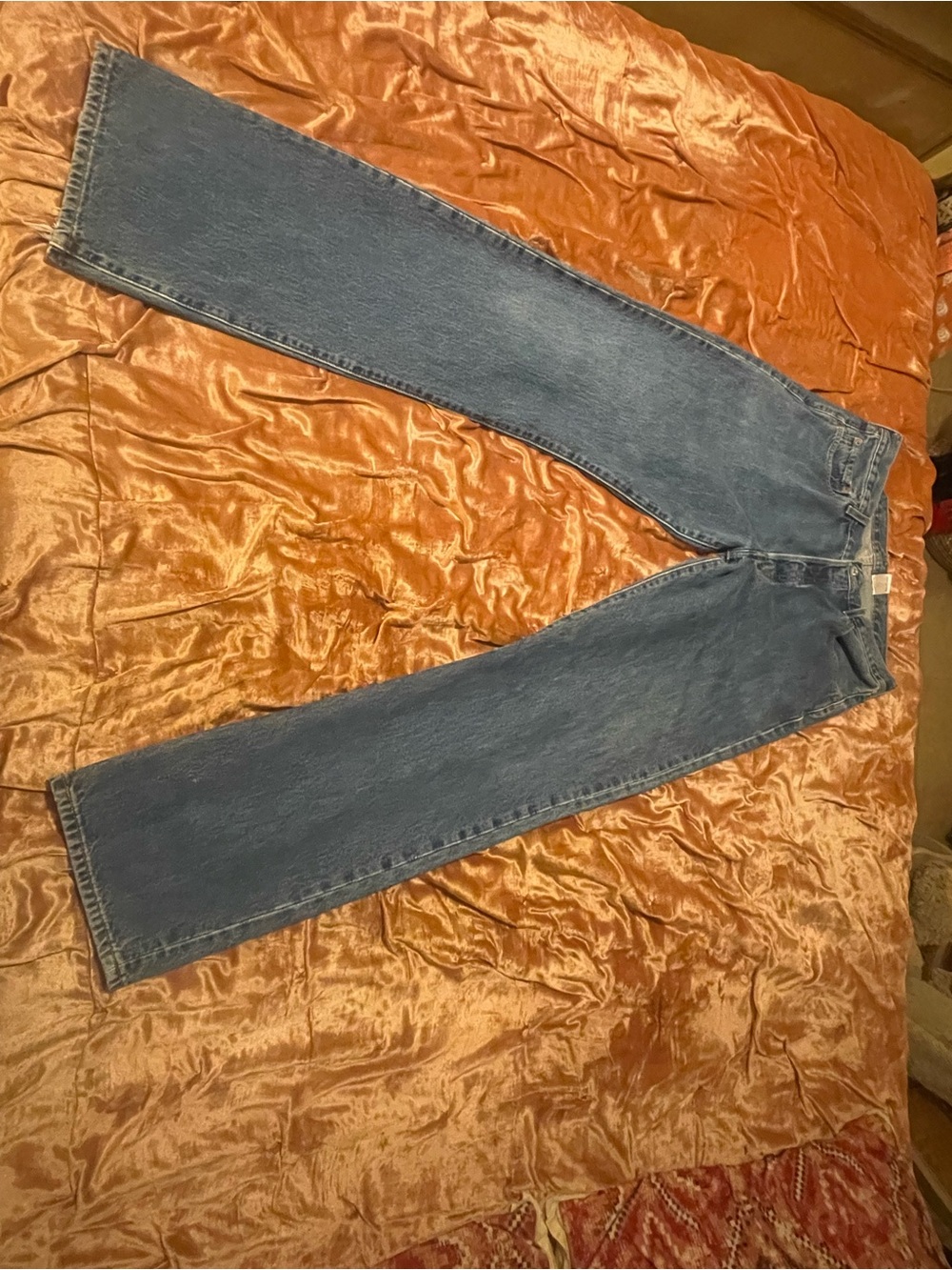 Vintage 90’s Levi's 501 Medium Blue Straight-Leg Denim Button Fly Jeans 36x3 - Picture 15 of 16